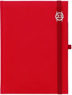 Kalendarz 2023 A5T z notesem Cross z gumką ażurowa data Czerwony