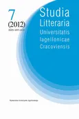 Studia Litteraria Universitatis Iagellonicae Cracoviensis 7 (2012)