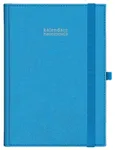 Kalendarz nauczyciela B5T Kraft z gumką niebieski