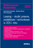 Leasing Skutki prawne podatkowe i rachunkowe w 2011 roku - Agnieszka Kowalska