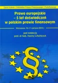 Prawo europejskie 5 lat doświadczeń w polskim prawie finansowym - Outlet