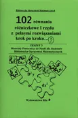 102 równania różniczkowe I rzędu z pełnymi rozwiązaniami krok po kroku - Outlet - Wiesława Regel