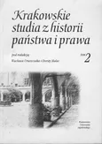 Krakowskie studia z historii państwa i prawa
