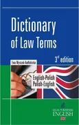 Dictionary of Law Terms English-Polish Polish-English - Outlet - Ewa Myrczek-Kadłubicka