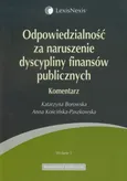 Odpowiedzialność za naruszenie dyscypliny finansów publicznych - Katarzyna Borowska