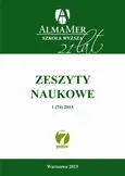 Zeszyty Naukowe ALMAMER 2015 1(74) - Joanna Jasińska