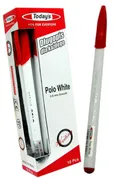 Długopis Today's Polo White czerwony 10 sztuk - Outlet