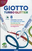 Giotto Flamastry Turbo Glitter 8 sztuk