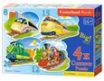 4x1 Contour Puzzle 8-12-15-20 Funny Trains