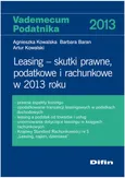 Leasing - skutki prawne, podatkowe i rachunkowe w 2013 roku - Outlet - Agnieszka Kowalska