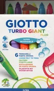 Giotto Flamastry Turbo Giant Fluo 6 sztuk - Outlet