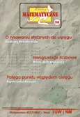 Miniatury matematyczne 58 O rysowaniu stycznych do okręgu Kongruencje liczbowe Potęga punktu względem okręgu - Piotr Jędrzejewicz