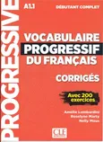 Vocabulaire progressif du Francais niveau debutant complet A1.1 klucz - Amelie Lombardini