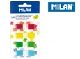 Indeksy transparentne Milan fluo 4 kolory 45 x 12 mm 140 sztuk