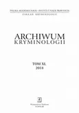 Archiwum Kryminologii tom XL 2018 - Joanna Kabzińska, Michalina Szafrańska: Strach przed przestępczością mieszkańców Krakowa w latach 2014–2016 w świetle wyników badań empirycznych [An Empirical Analysis of Cracow Citizens’ Fear of Crime in 2014–2016], do - Anna Jaworska-Wieloch