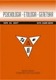 Psychologia-Etologia-Genetyka nr 35/2017 - Agnieszka Pluta