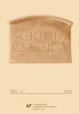 Scripta Classica. Vol. 11 - 06 Genology Games with Tradition. Old Polish Menippean Satire in the Context of Its Ancient Genre Models