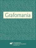 Grafomania - 01 Grafomania — na przecięciu analizy tekstu, psychologii i socjologii literatury