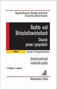 Rechts- und Wirtschaftswörterbuch. Słownik prawa i gospodarki. Tom 1 - Alexander von Brünneck