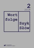 „Wortfolge. Szyk Słów” 2018, nr 2 - 06 Tłumaczenia