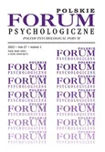 Polskie Forum Psychologiczne, tom 27 numer 1