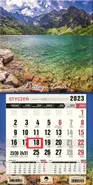 Kalendarz 2023 ścienny jednodzielny z magnesem Tatry