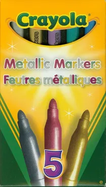 Flamastry Crayola metaliczne 5 sztuk