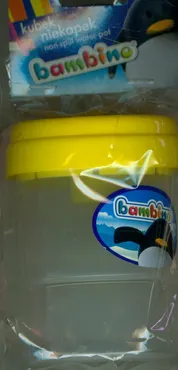 Kubek niekapek Bambino żółty