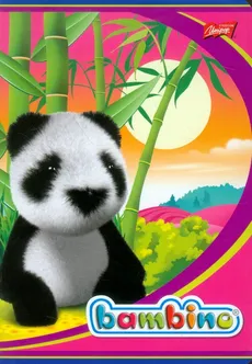 Zeszyt A5 Bambino w kratkę 16 stron Panda różowa
