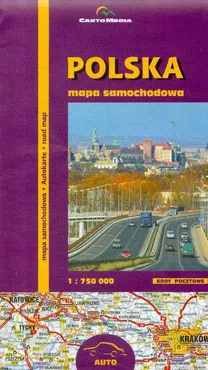 Polska Mapa samochodowa 1:750 000