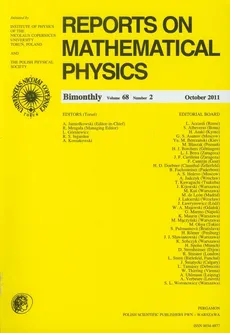 Reports on Mathematical Physics 68/2 Pergamon