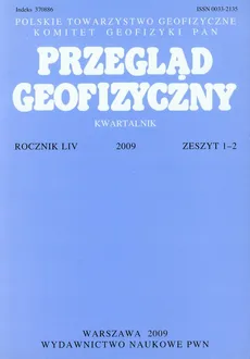 Przegląd Geofizyczny Rocznik LIV 2009 zesz.1-2