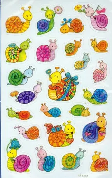 Naklejki lśniące Z Design Kolorowe ślimaki