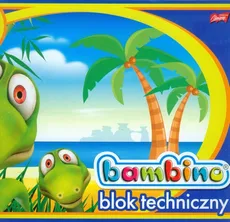 Blok techniczny A4 Bambino 10 kartek Dinozaur