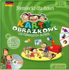 Niemiecki Karty dla dzieci 100 pierwszych słówek - Karolina Kostrzębska