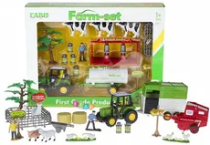 Zestaw farma traktor + zwierzęta hodowlane