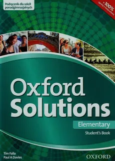 Oxford Solutions Elementary Podręcznik - Davies Paul A., Tim Falla