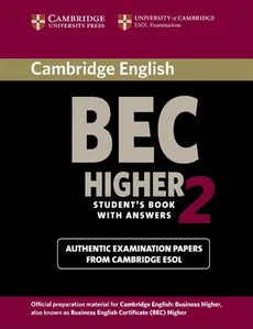 Cambridge BEC Higher 2 Student's Book with Answers