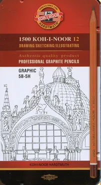Ołówek grafitowy 1502/III Graphic 5B-5H 12 sztuk