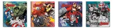 Kołonotatnik na spirali 80 kartek Avengers 8 sztuk mix