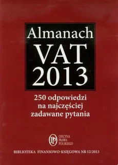 Almanach VAT 2013 - Bogdan Świąder, Krystyna Brzozowska, Marta Grabowska-Peda