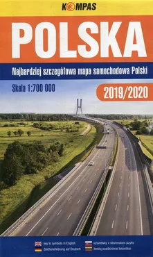 Polska Mapa samochodowa 1:700 000 2019/2020 - Outlet