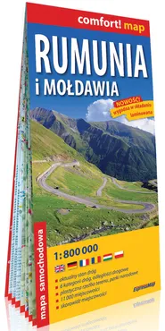 Rumunia i Mołdawia laminowana mapa samochodowa 1:800 000