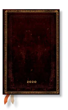 Kalendarz 2020 Mini Horizontal Black Moroccan 12m