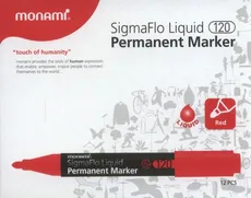 Marker permanentny Monami SigmaFlo 120 czerwony 12 sztuk