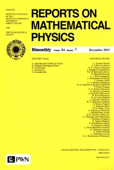 Reports on Mathematical Physics 84/3 2019 Kraj
