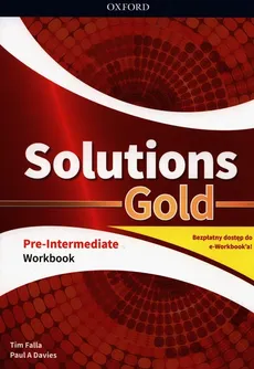 Solutions Gold Pre-Intermediate Workbook z kodem dostępu do wersji cyfrowej e-Workbook - Outlet - Davies Paul A., Tim Falla