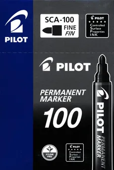 Marker permanentny Pilot SCA-100 Czarny 12 sztuk