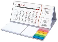 Kalendarz z notesem biurkowy szary