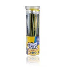 Ołówki grafitowe z gumką HB 36 sztuk